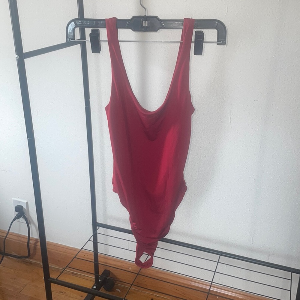 red bodysuit small very stretchy. double lined